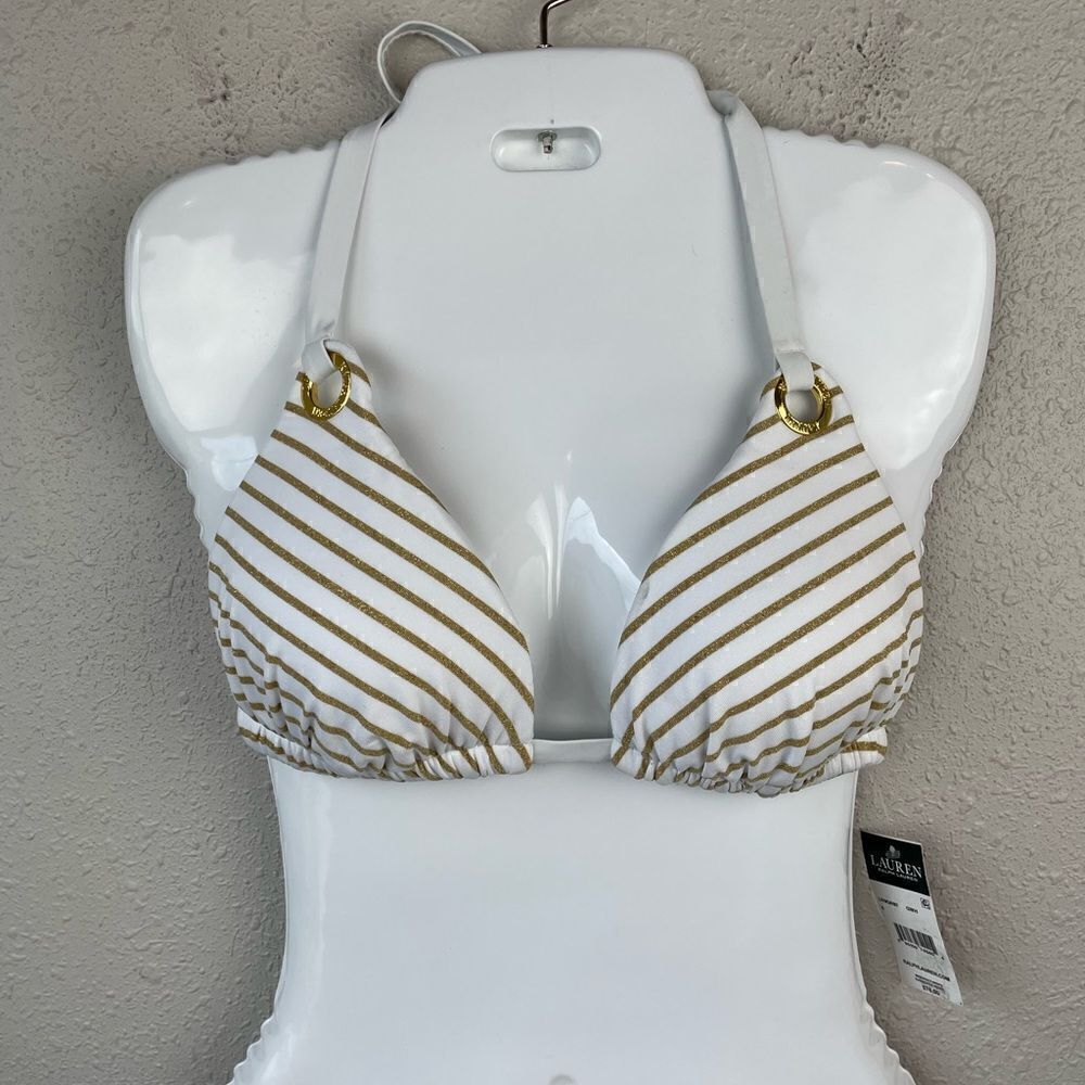 NWT Lauren Ralph Lauren Bikini Top Size 6